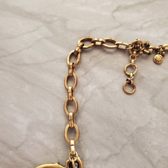 ✨ J.Crew Large Jumbo Rhinestone Crystals Pink Taupe Statement Necklace ✨ - Picture 9 of 16